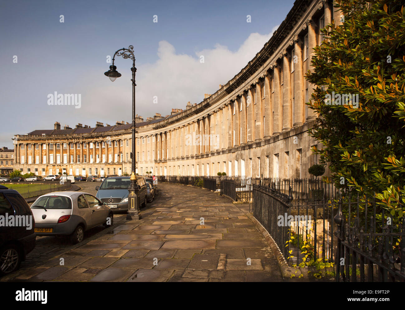 UK, England, Wiltshire, Bath, Royal Crescent, designed by John Wood the Younger, completed in 1774 Stock Photo