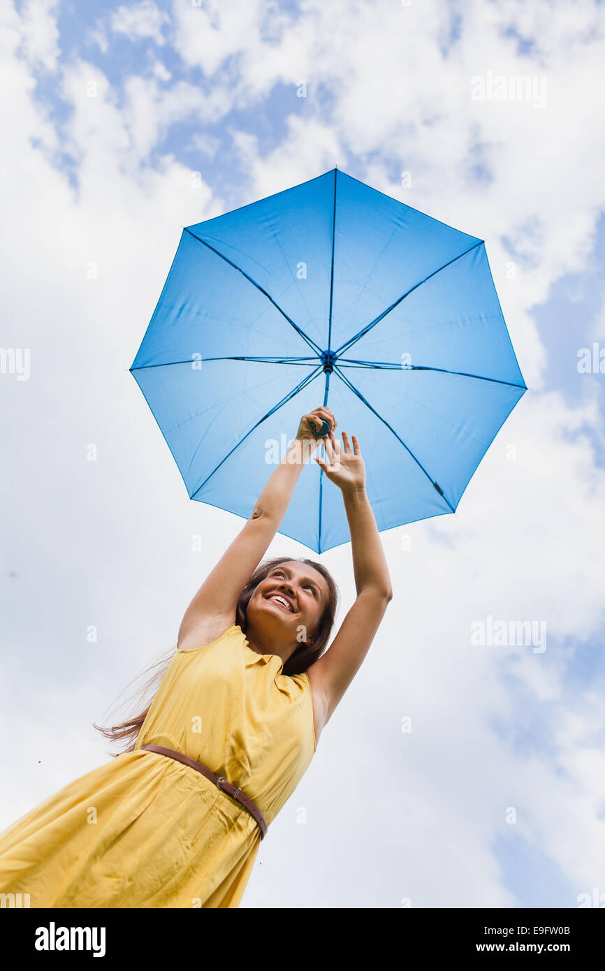 girl with umbrella Stock Photo - Alamy