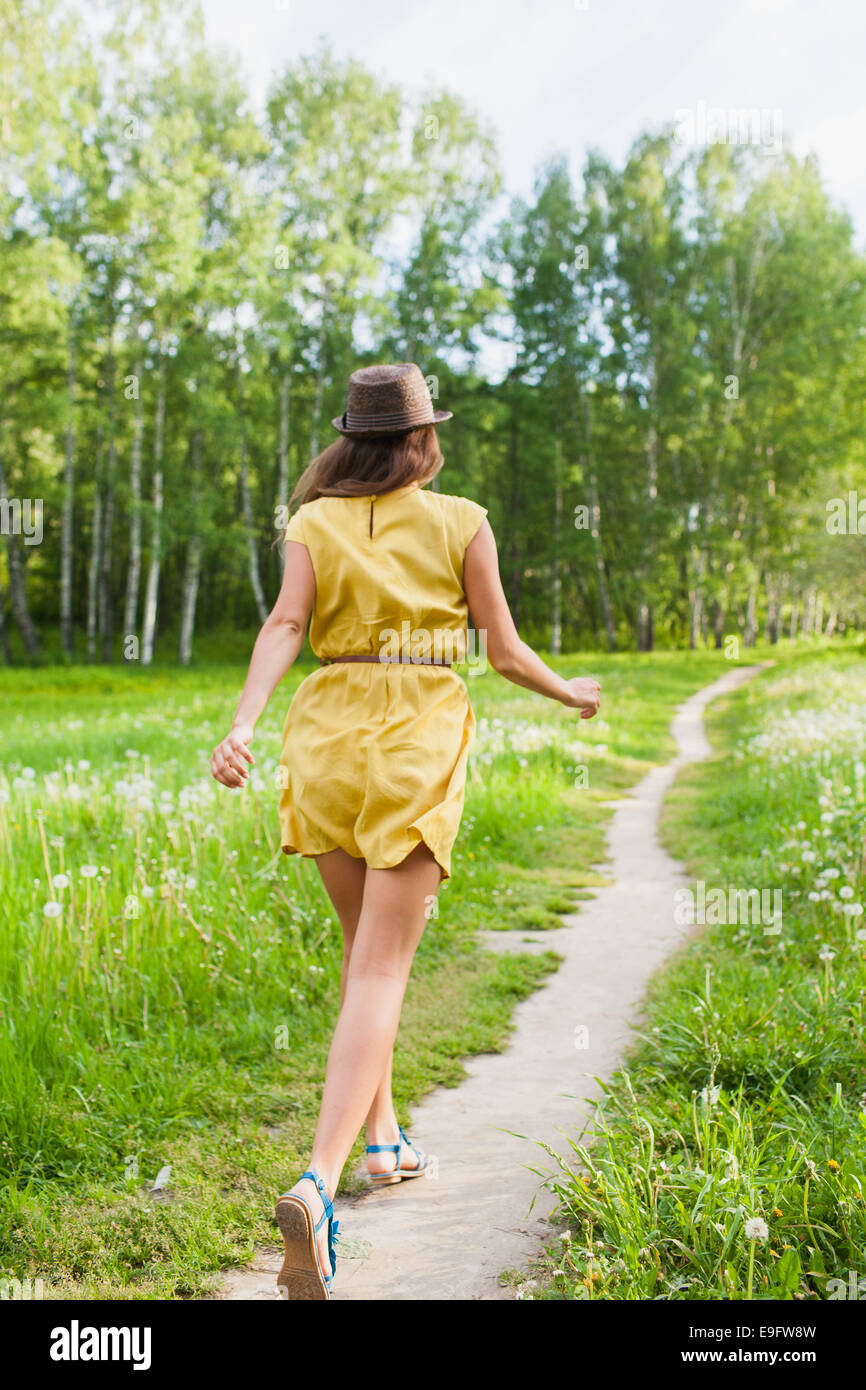 girl in a meadow Stock Photo - Alamy