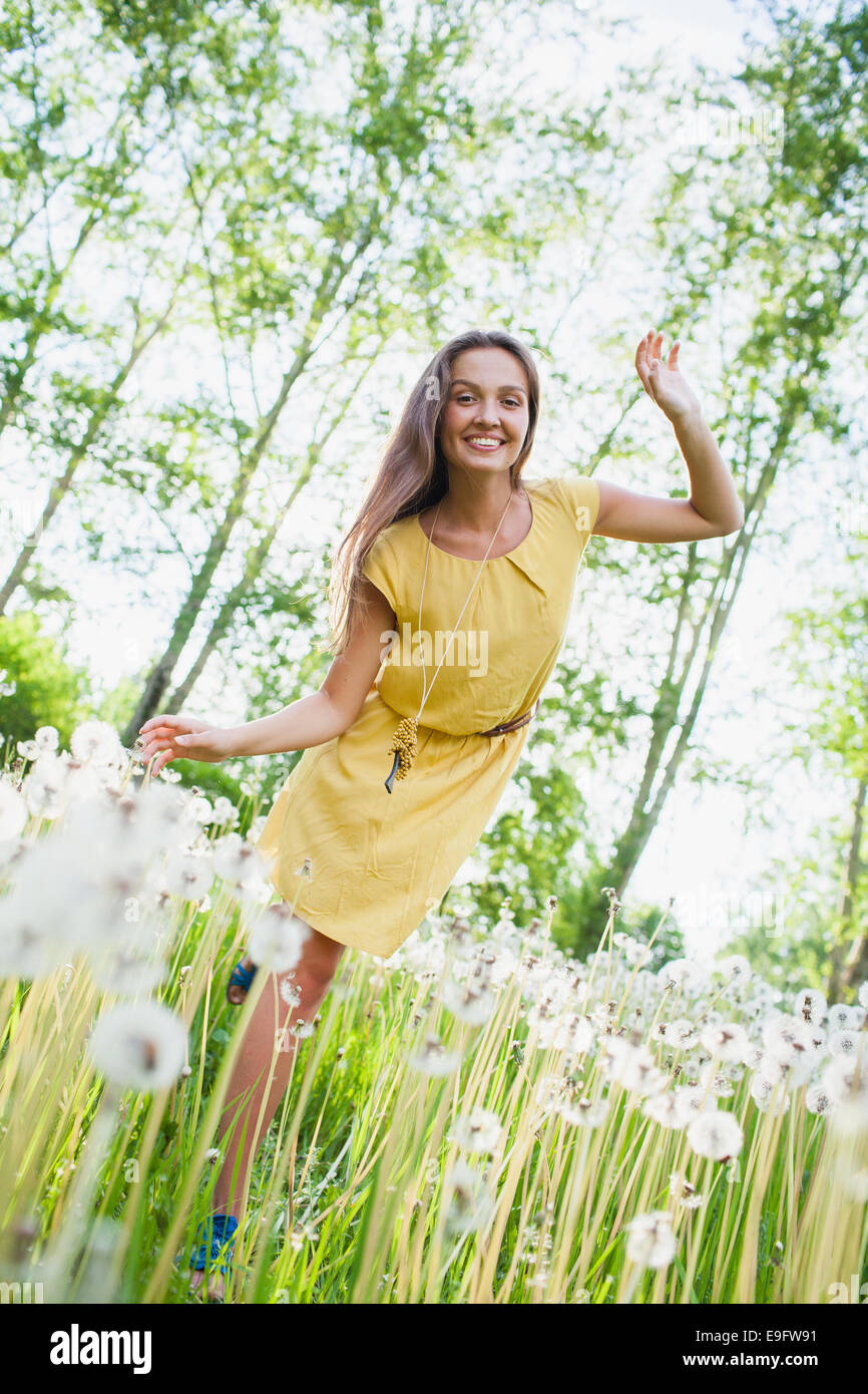 girl in a meadow Stock Photo - Alamy
