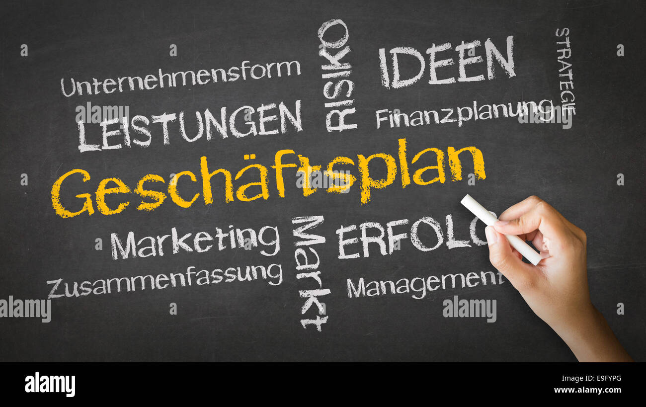 Business Plan Chalk Drawing Stock Photo Alamy
