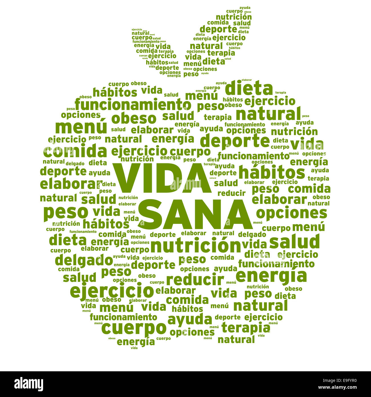 Healthy Living Apple Illustration Stock Photo