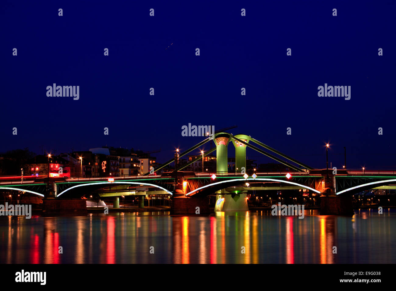 Bridges in Frankfurt at Main Stock Photo