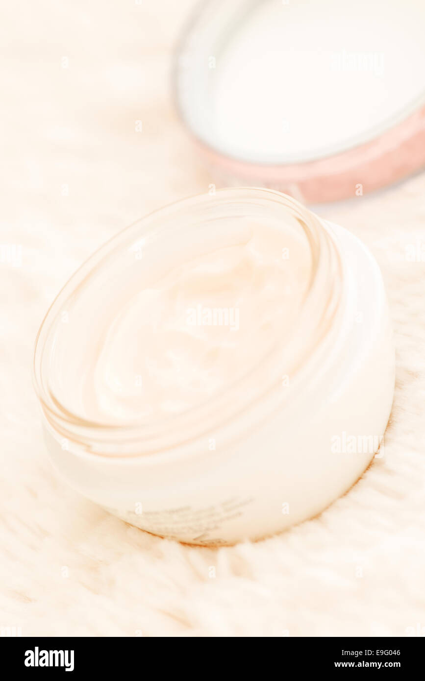 Download Cosmetic Cream In Jar Close Up Angle Stock Photo Alamy Yellowimages Mockups