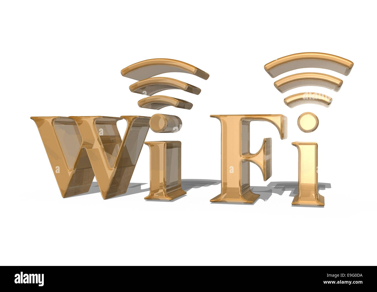Sign of a wireless communication Stock Photo