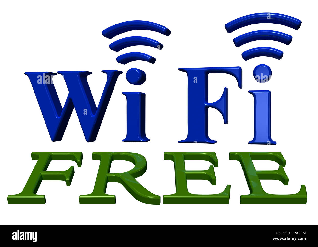Sign of a free wireless communication Stock Photo - Alamy