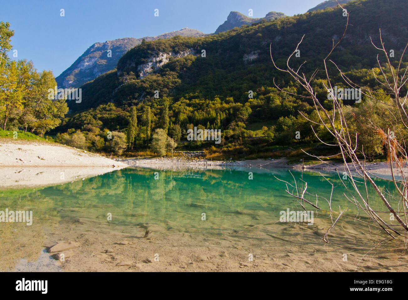 Lake Tenno, Italy Stock Photo