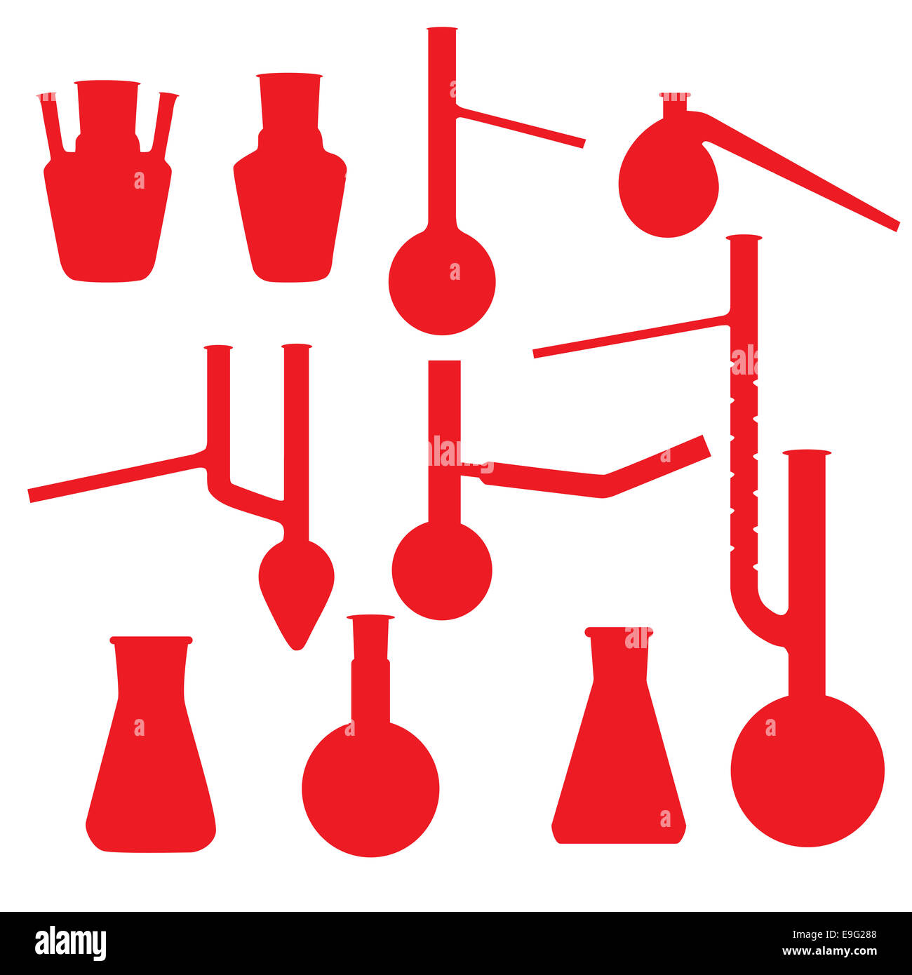 chemistry lab glasses collection Stock Photo Alamy