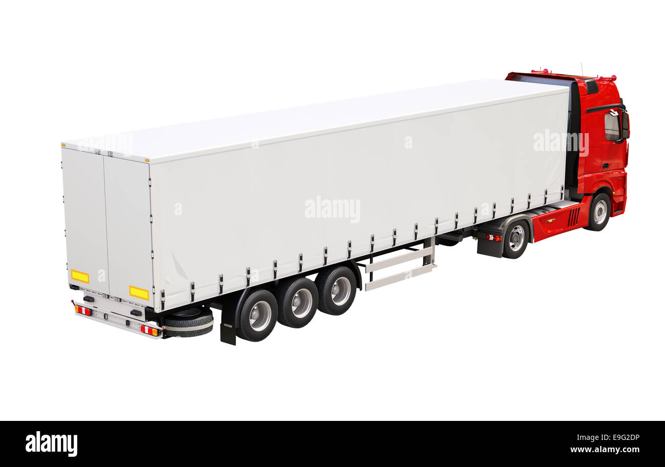 Semitrailer truck isolated Stock Photo Alamy