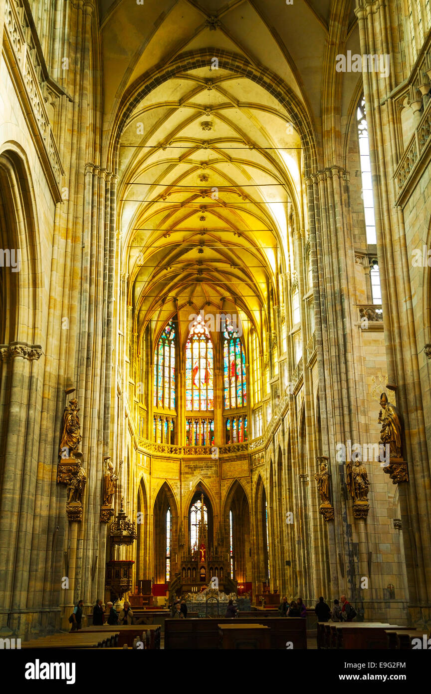 St. Vitus Cathedral interior in Prague Stock Photo - Alamy