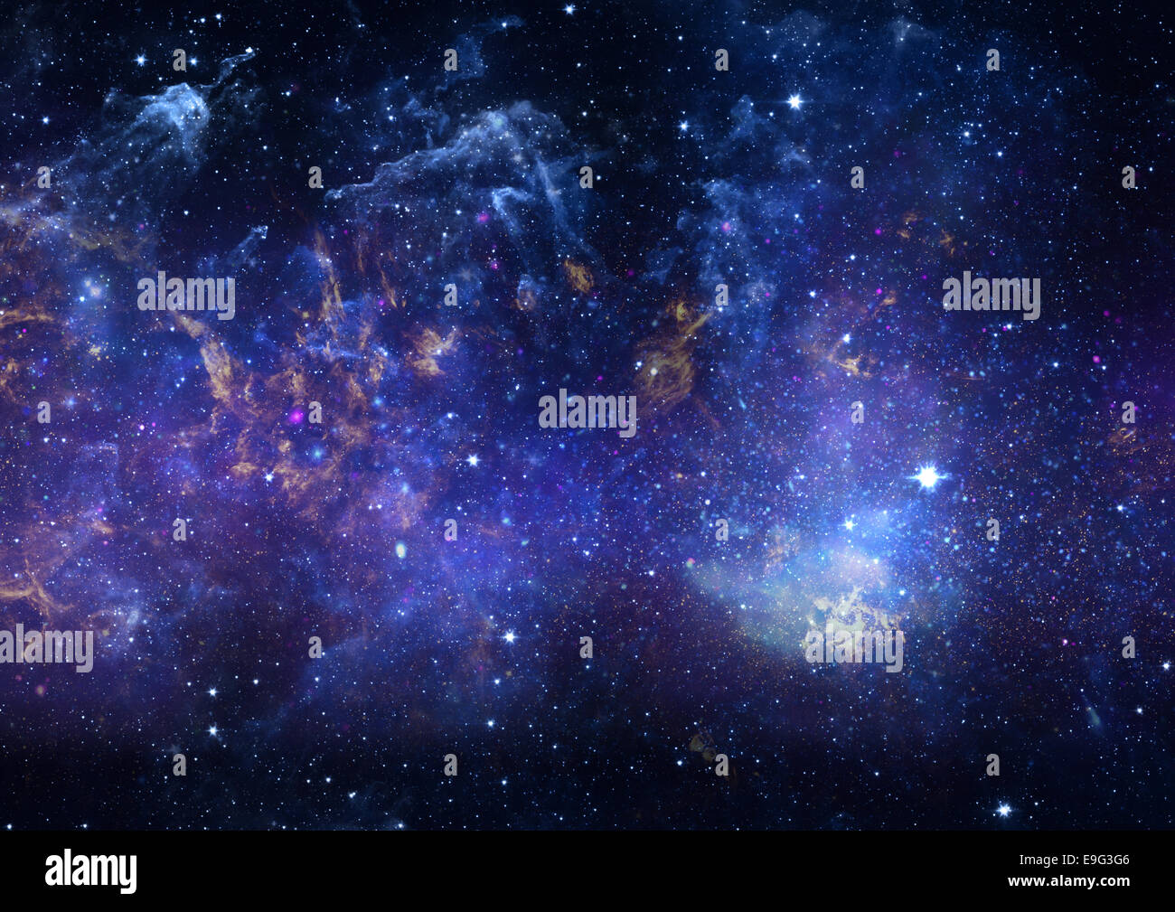 Star field in space and a nebulae Stock Photo - Alamy