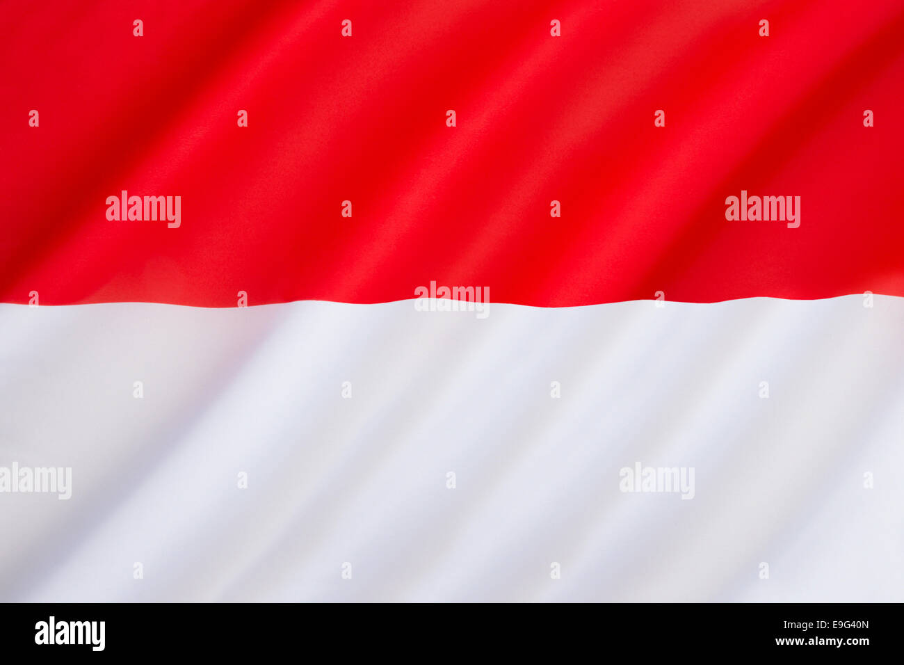 The national flag of Monaco Stock Photo