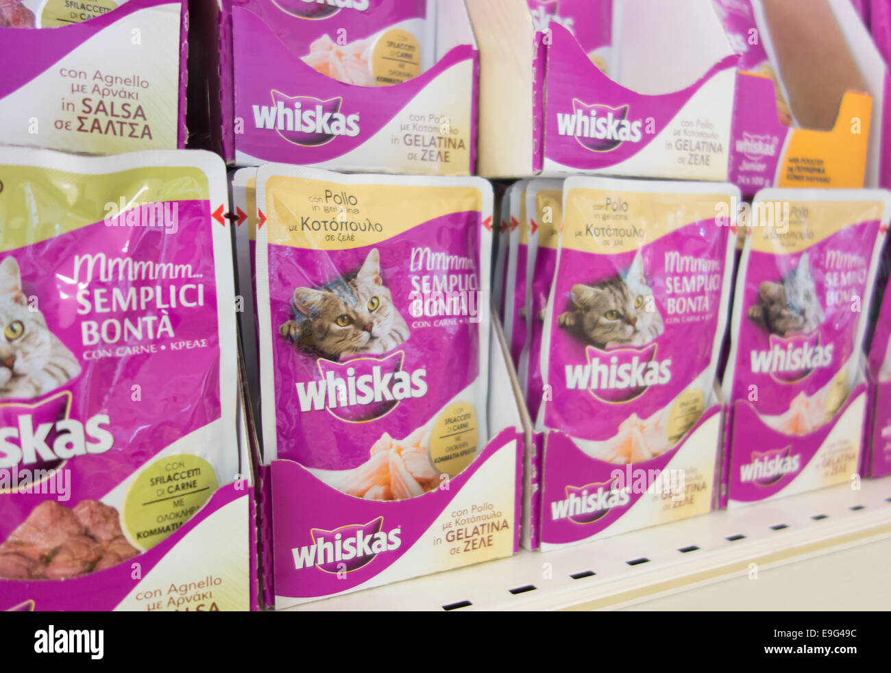 Paphos, Cyprus December 09, 2013 Cat's food by Whiskas on store shelves Stock Photo Alamy