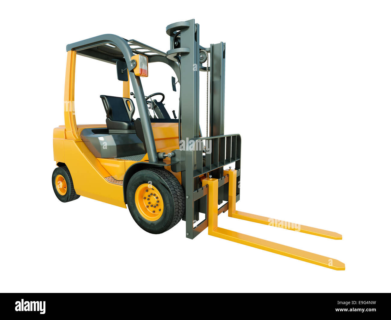 Forklift truck isolated Stock Photo Alamy
