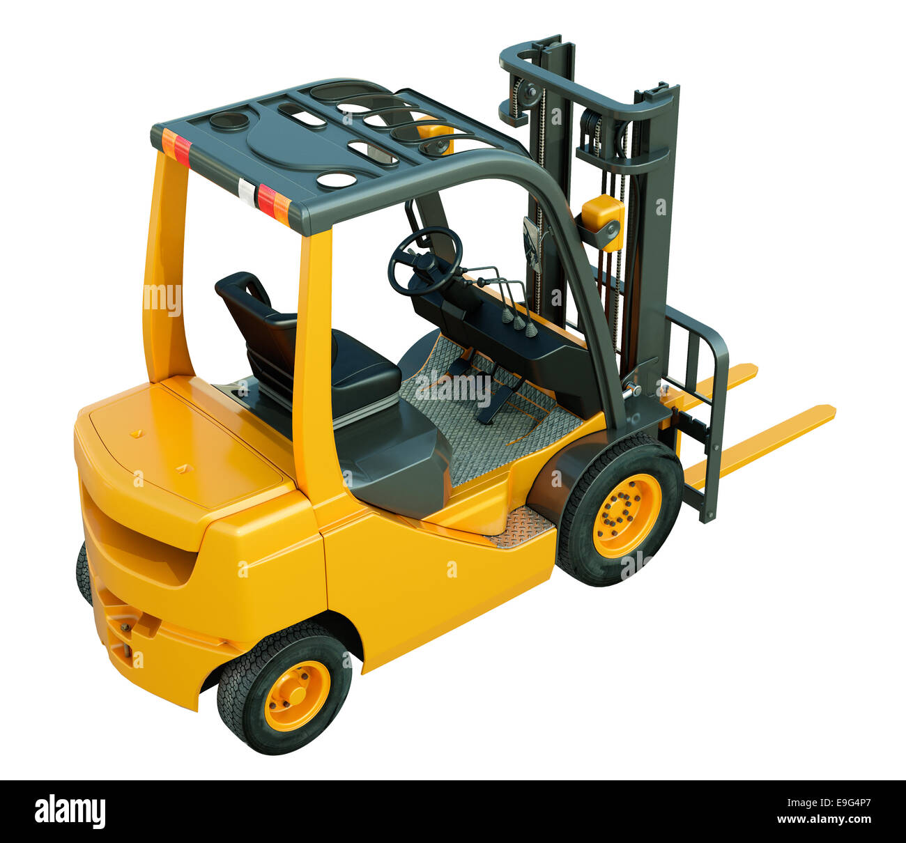 Forklift truck isolated Stock Photo Alamy