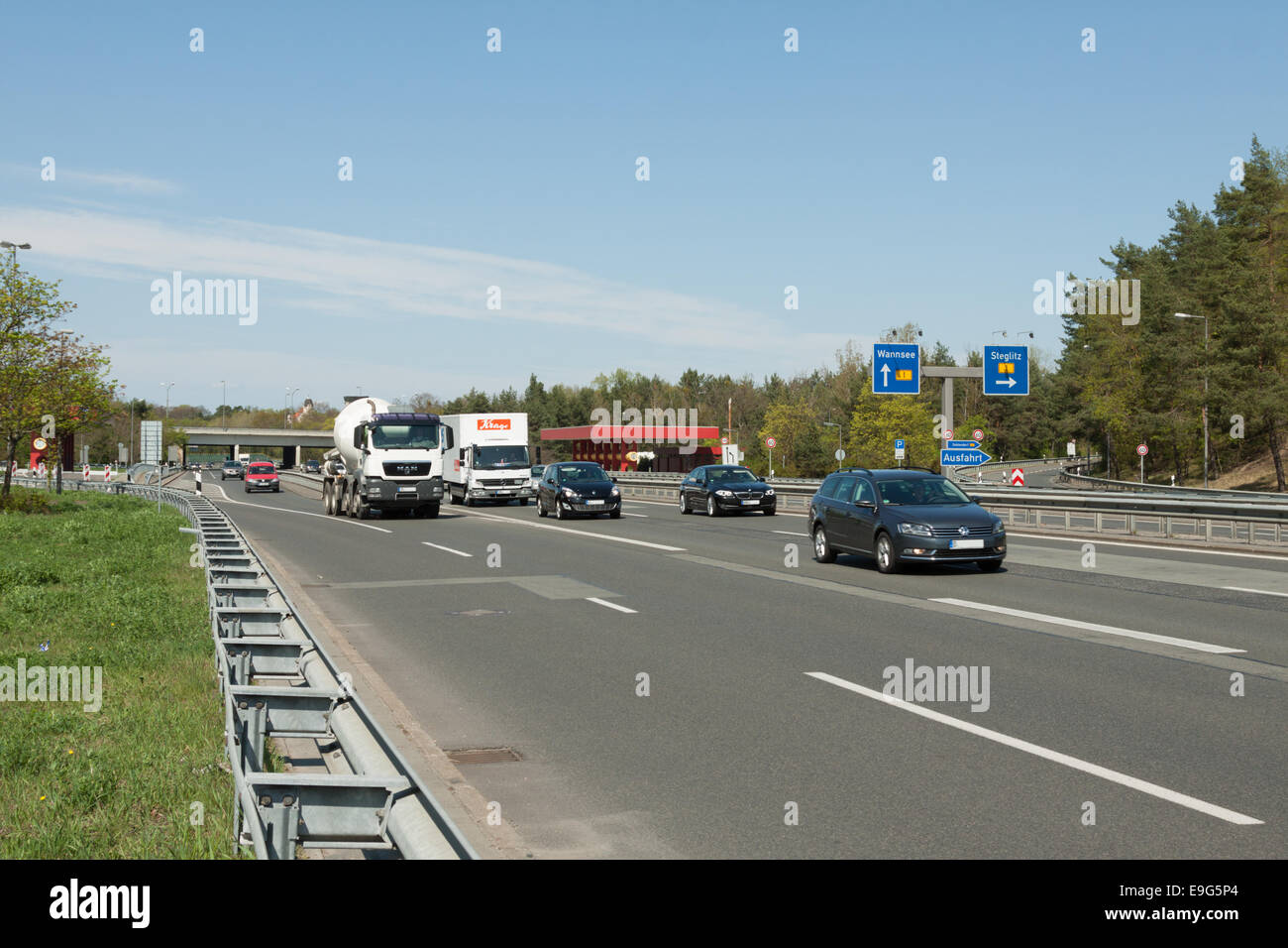 Highway driveway Drei Linden Stock Photo