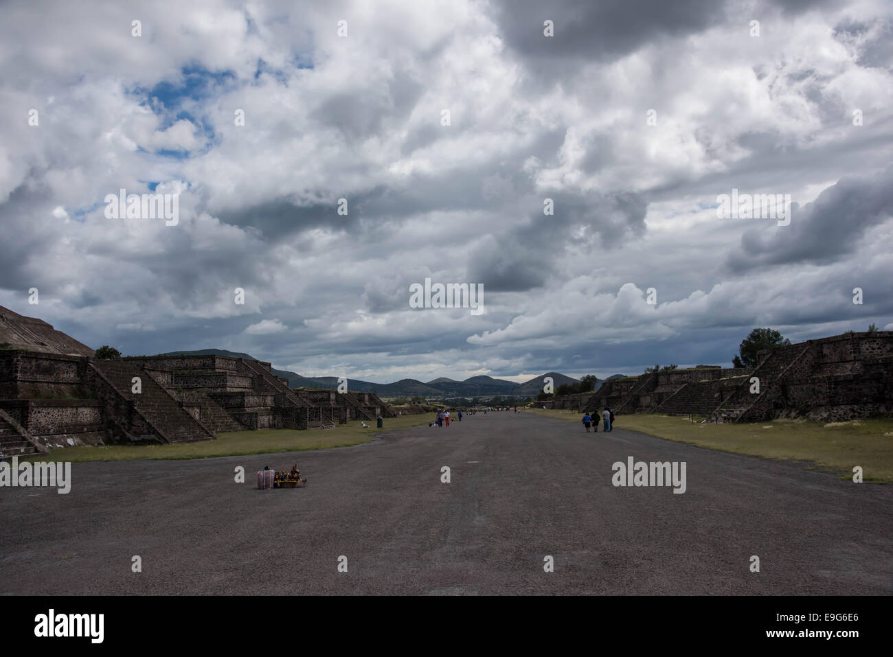 Avenue of the Dead Teotihuacan,Mexico Stock Photo