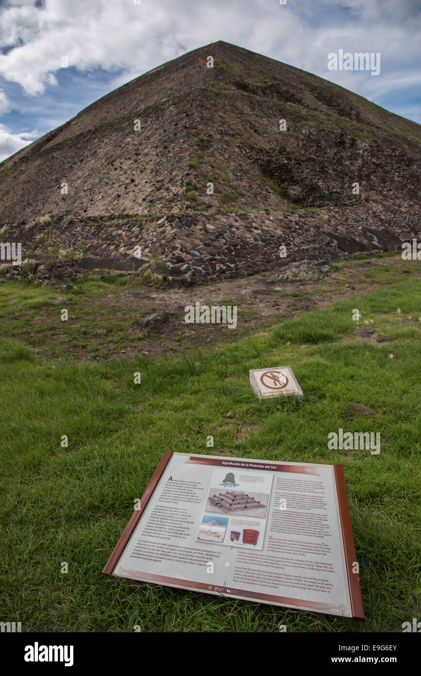 Pyramid of The Sun,Teotihuacan,Mexico Stock Photo