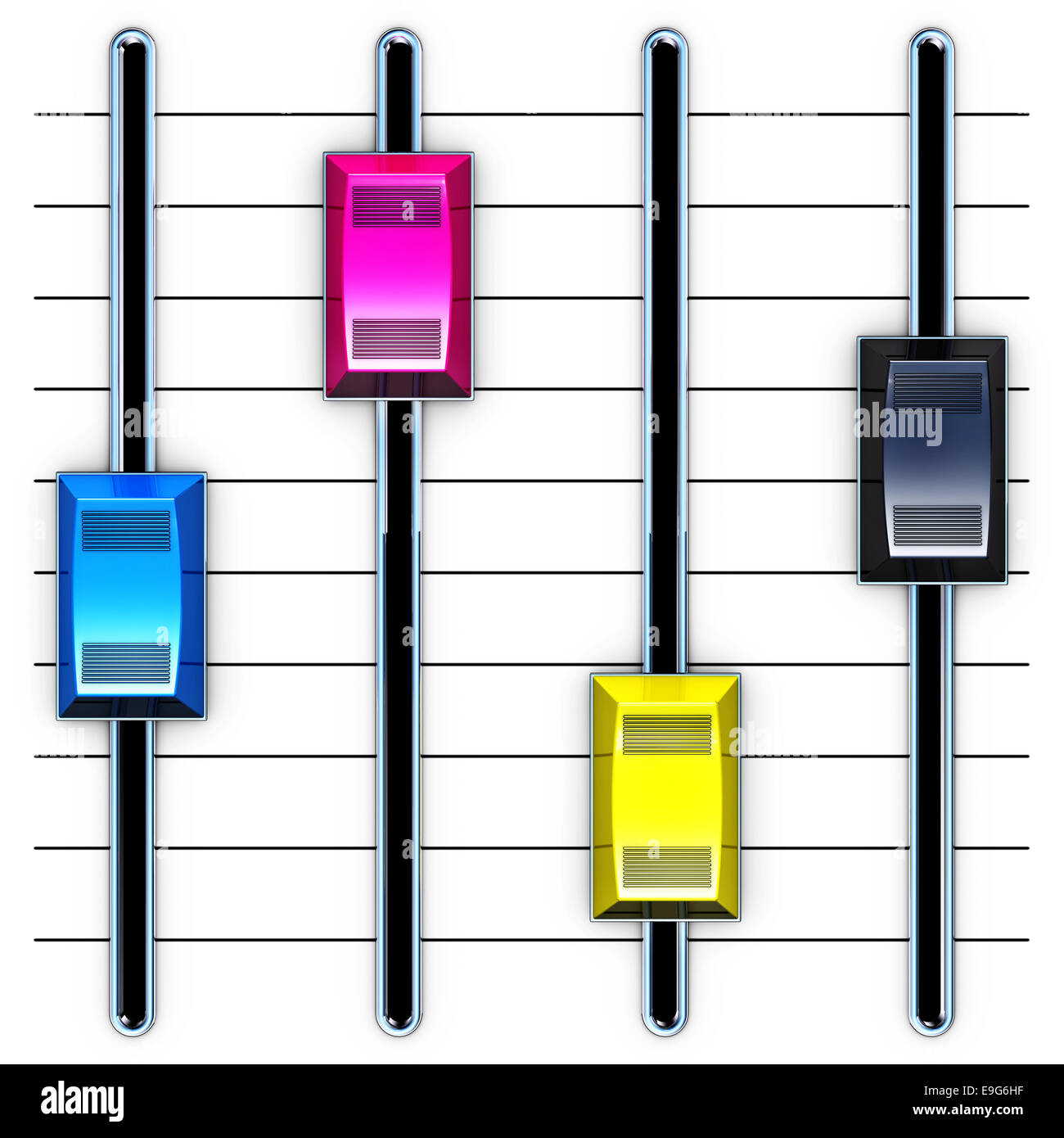 mixing colors Stock Photo