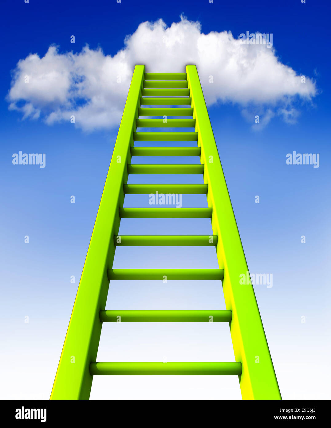 ladder to the clouds Stock Photo