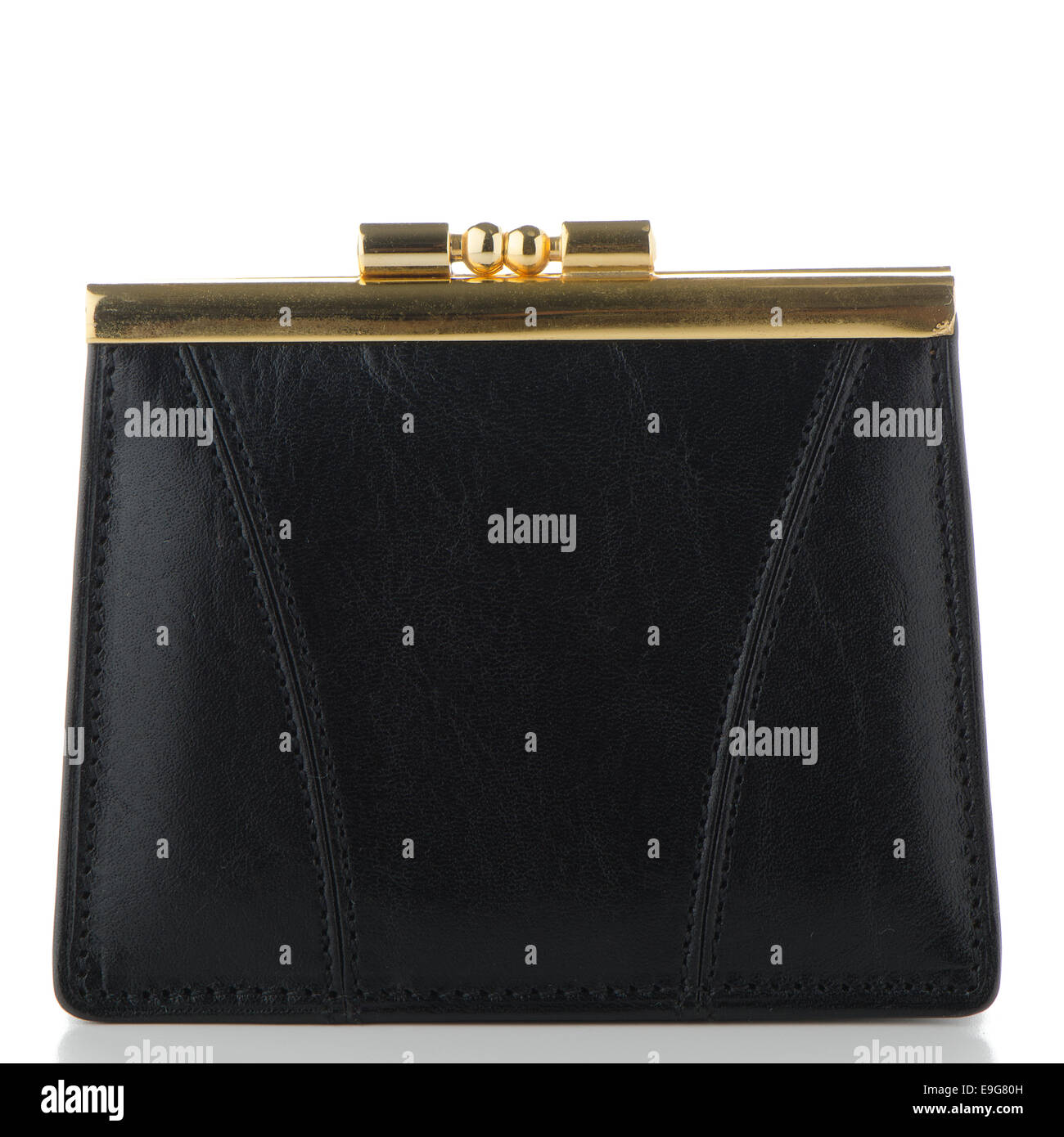 Black Leather Purse Stock Photo Alamy