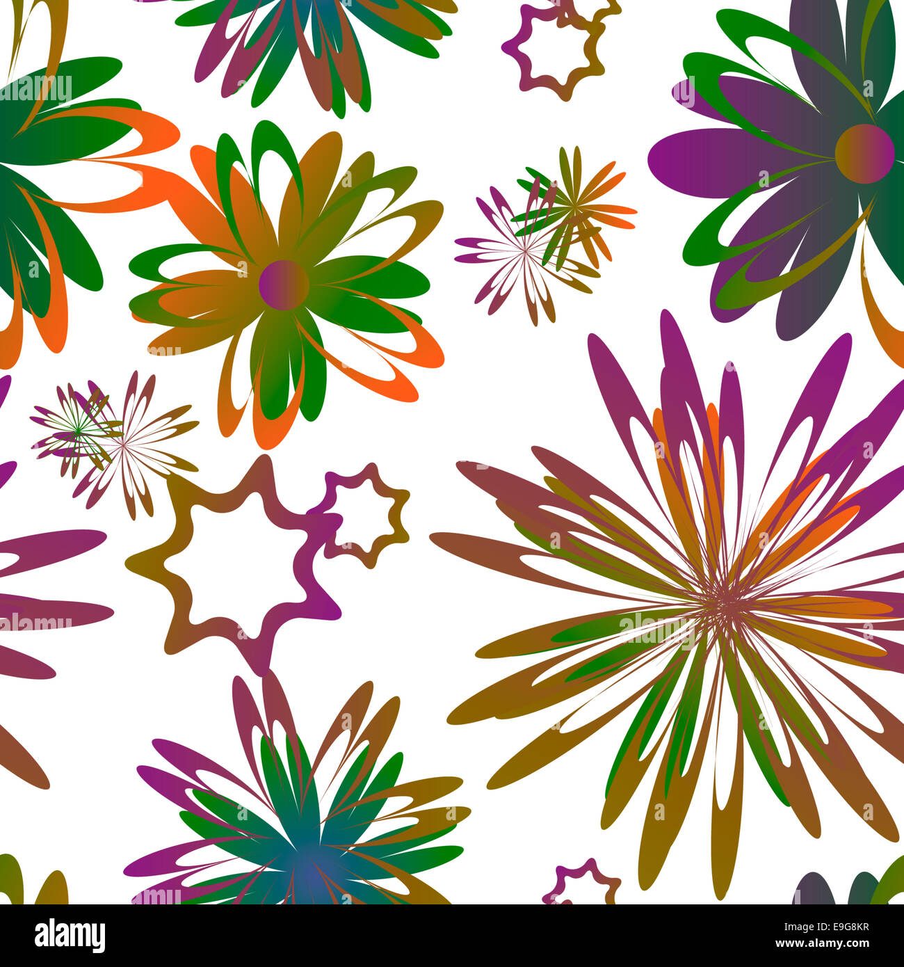 seamless pattern flowers Stock Photo