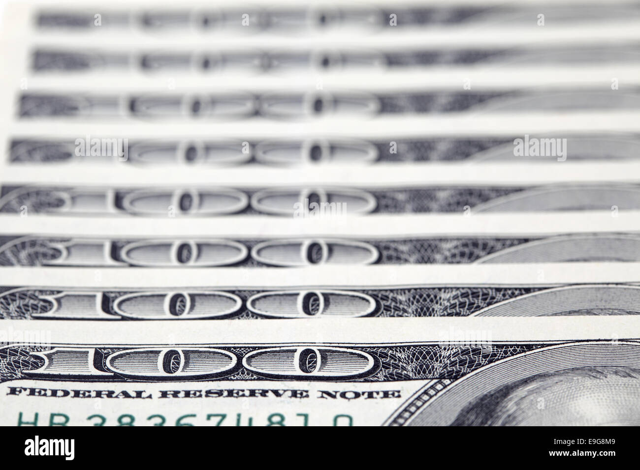 100 dollar bills fanned hi-res stock photography and images - Alamy
