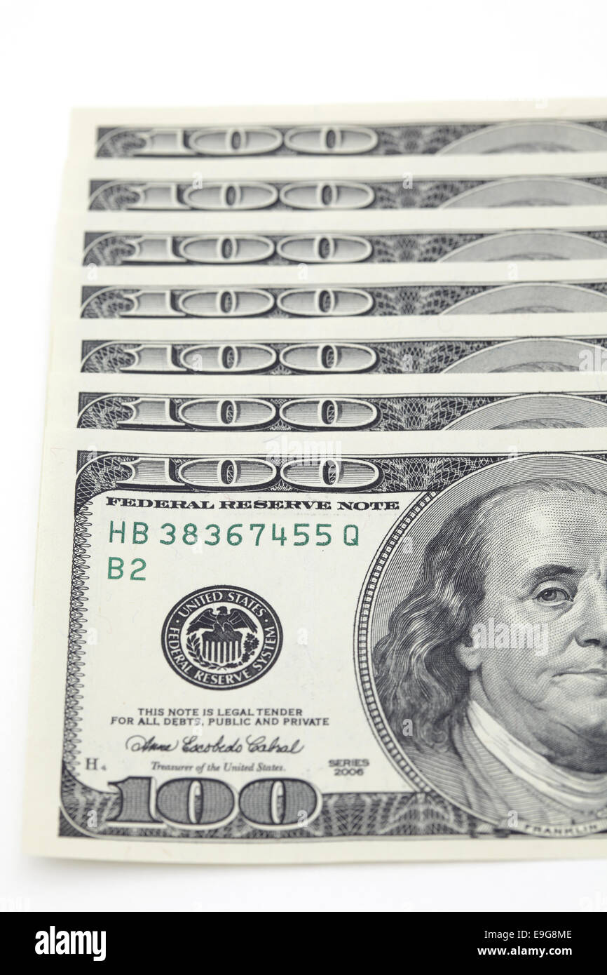 100 dollar bills fanned hi-res stock photography and images - Alamy