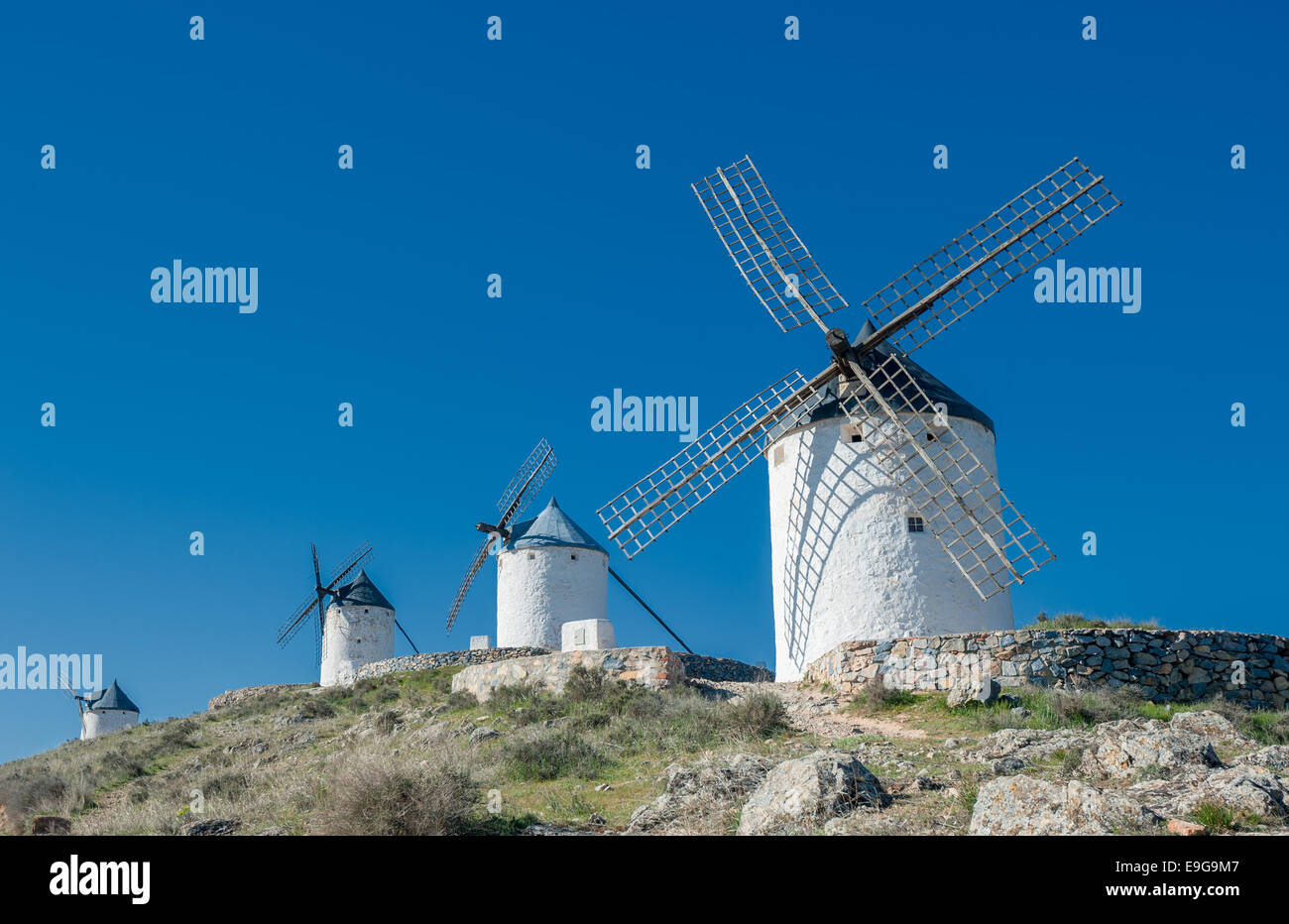 Windmills in Consuegra, Spain Stock Photo Alamy