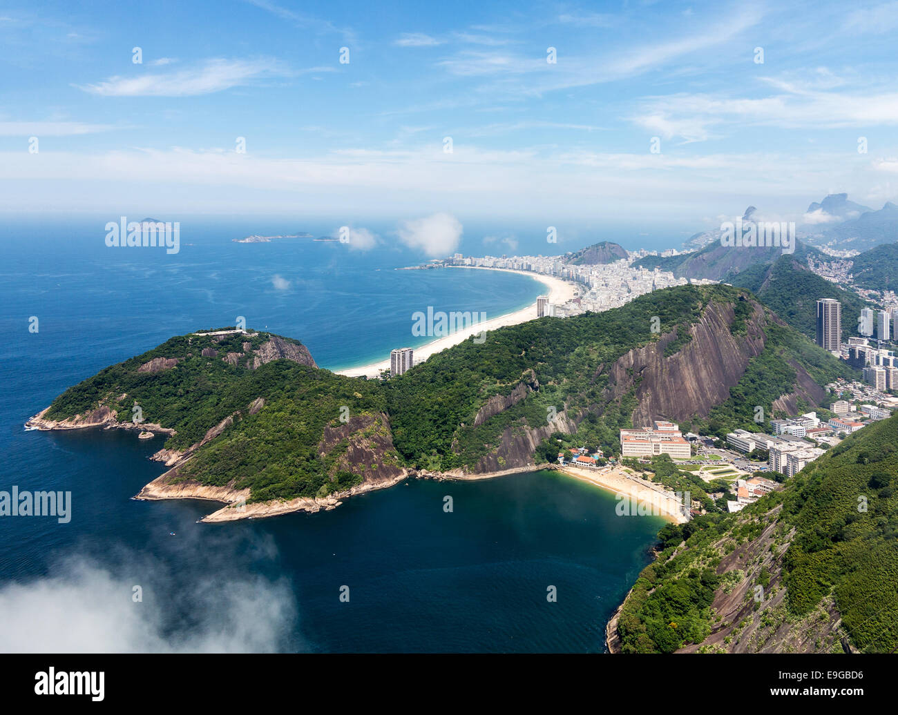 Harbor and skyline of Rio de Janeiro Brazil Stock Photo