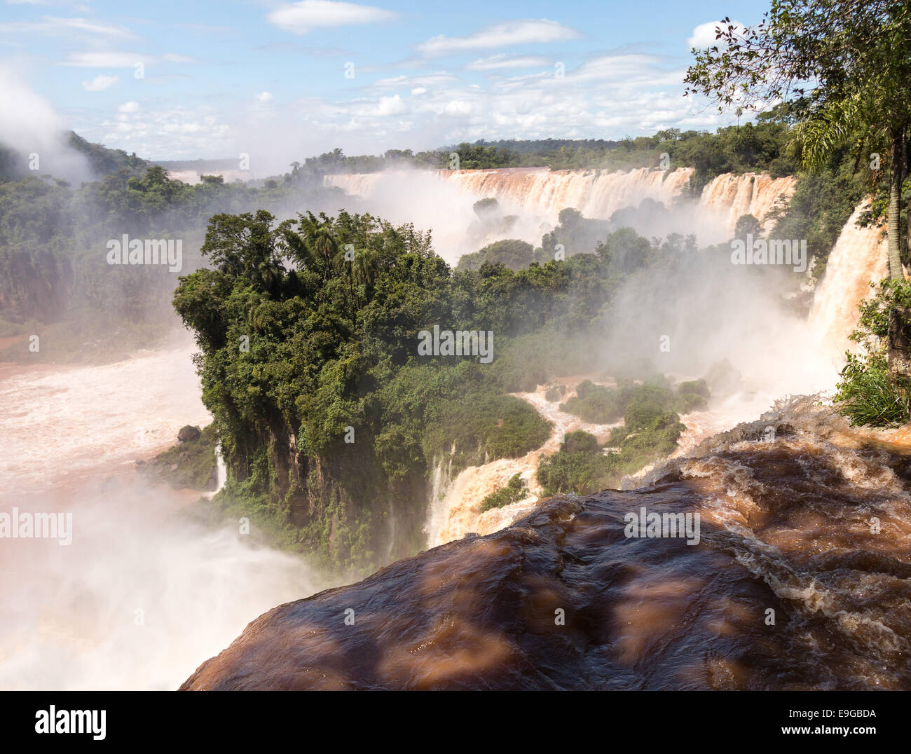 River leading to Iguassu Falls Stock Photo