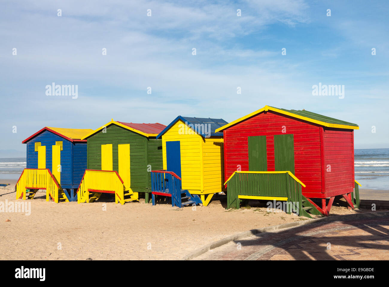 Gordons Bay beach huts Stock Photo