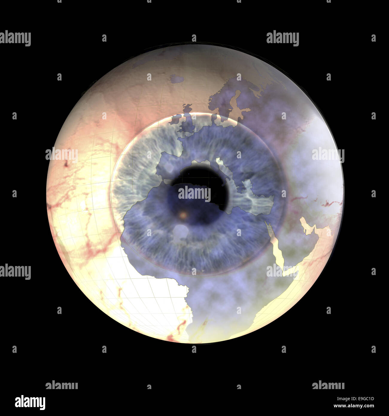 Eyeball Globe Stock Photo