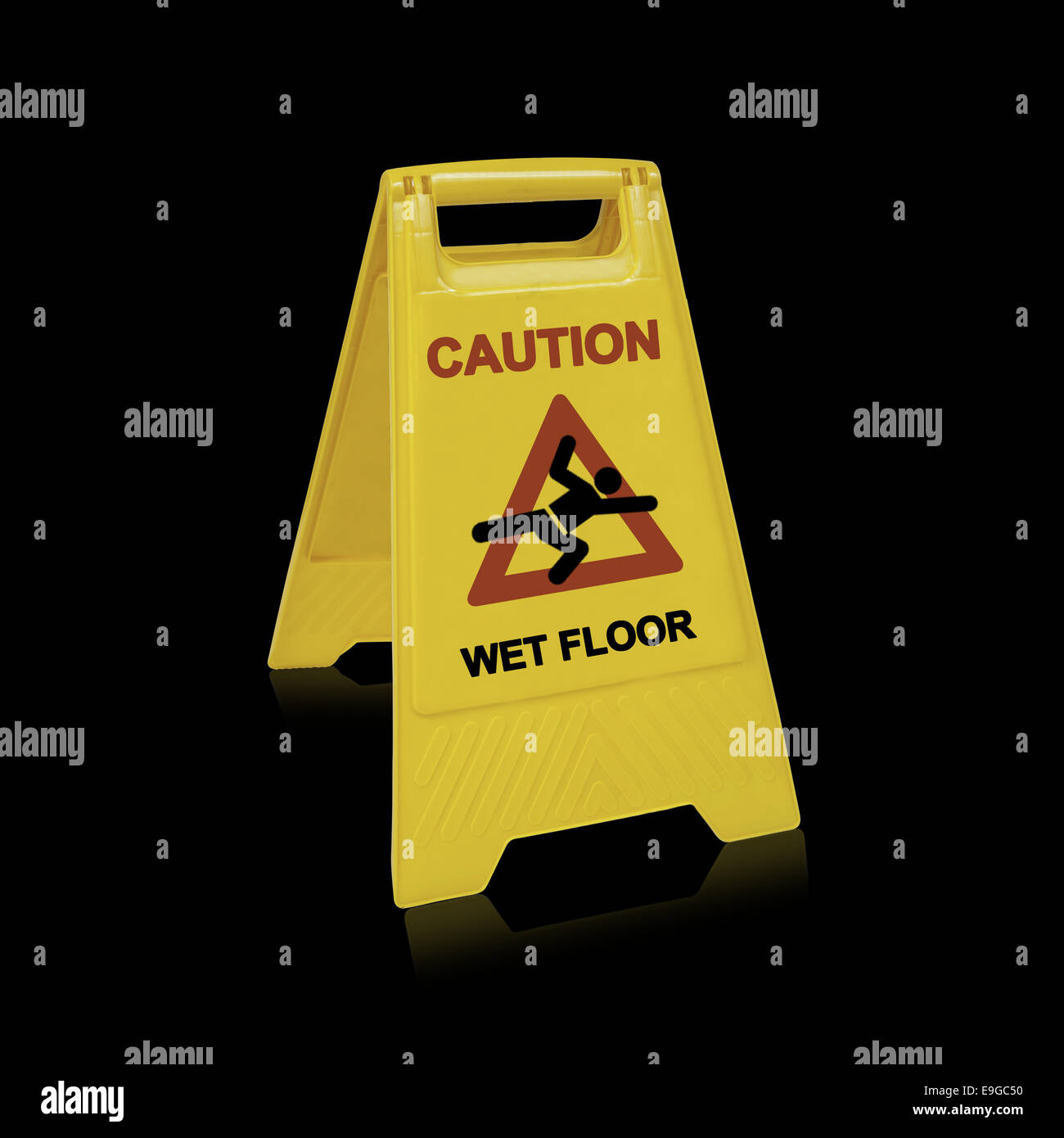 wet floor sign Stock Photo Alamy