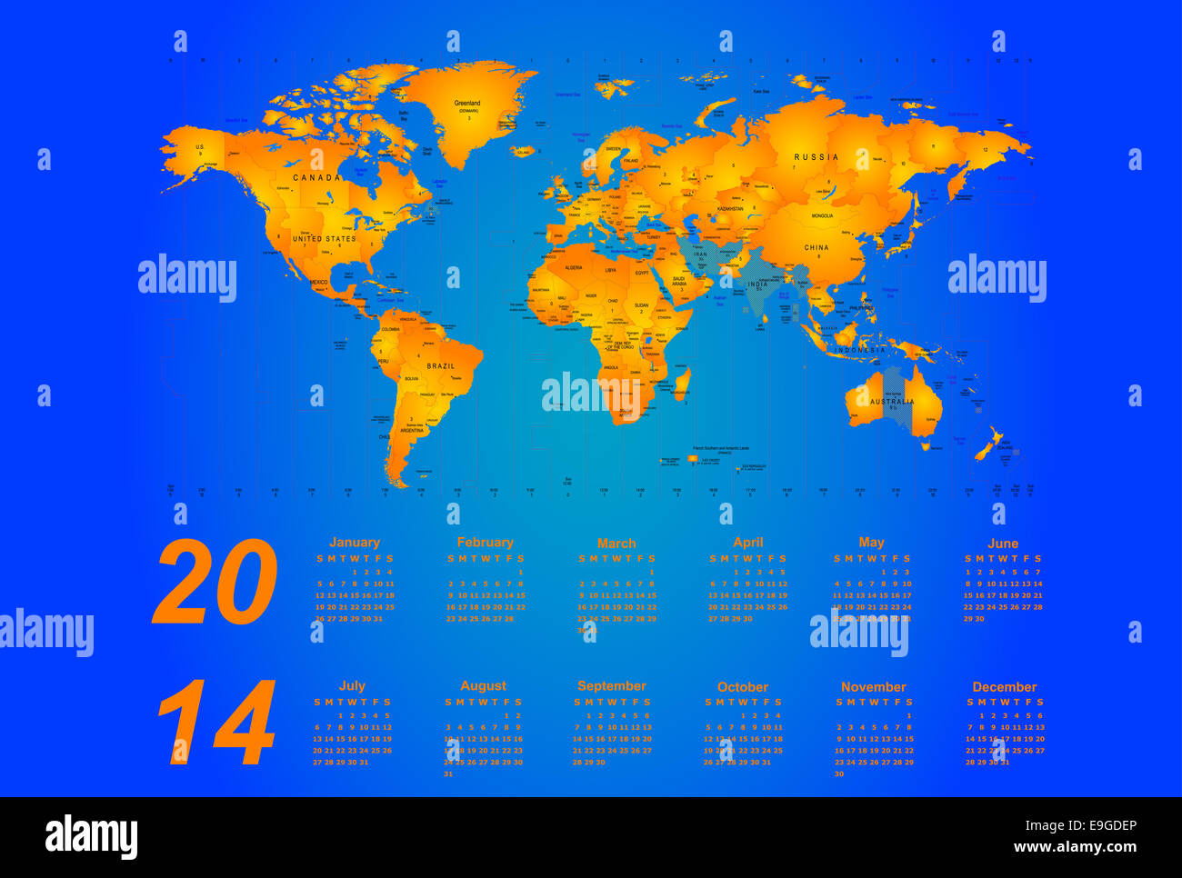 Timezone map hi-res stock photography and images - Alamy