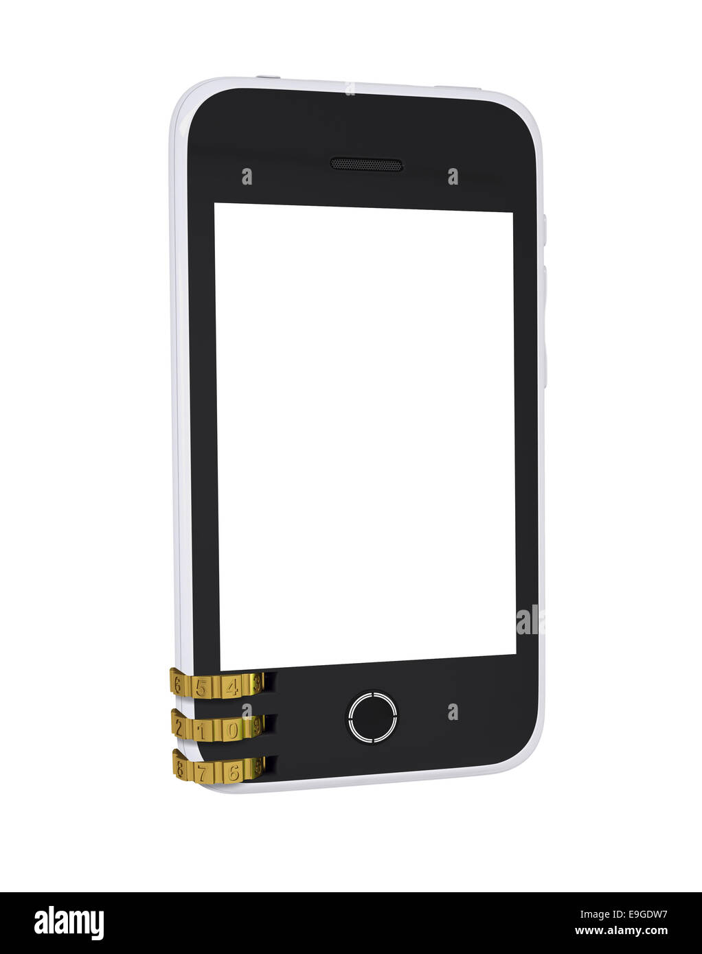 Smartphone with wheels combination code Stock Photo - Alamy