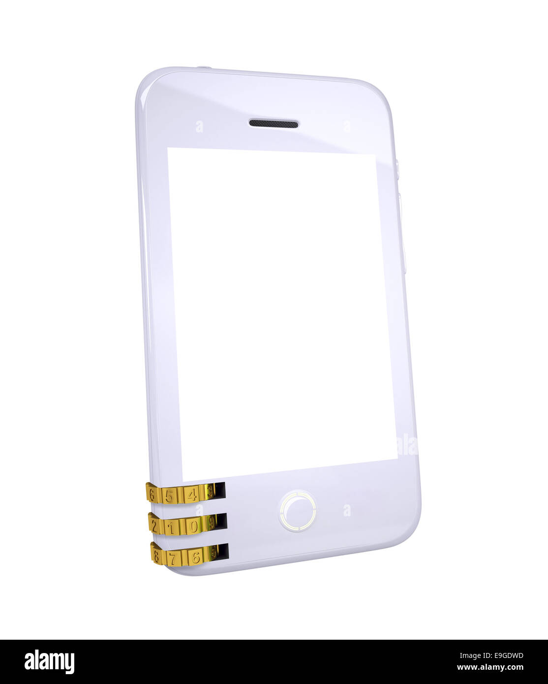 Smartphone with wheels combination code Stock Photo - Alamy