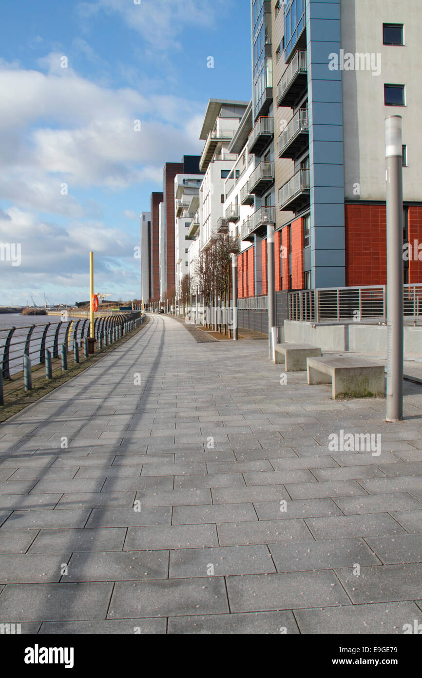 New apartments at Glasgow Harbour development. Part of Clyde riverside