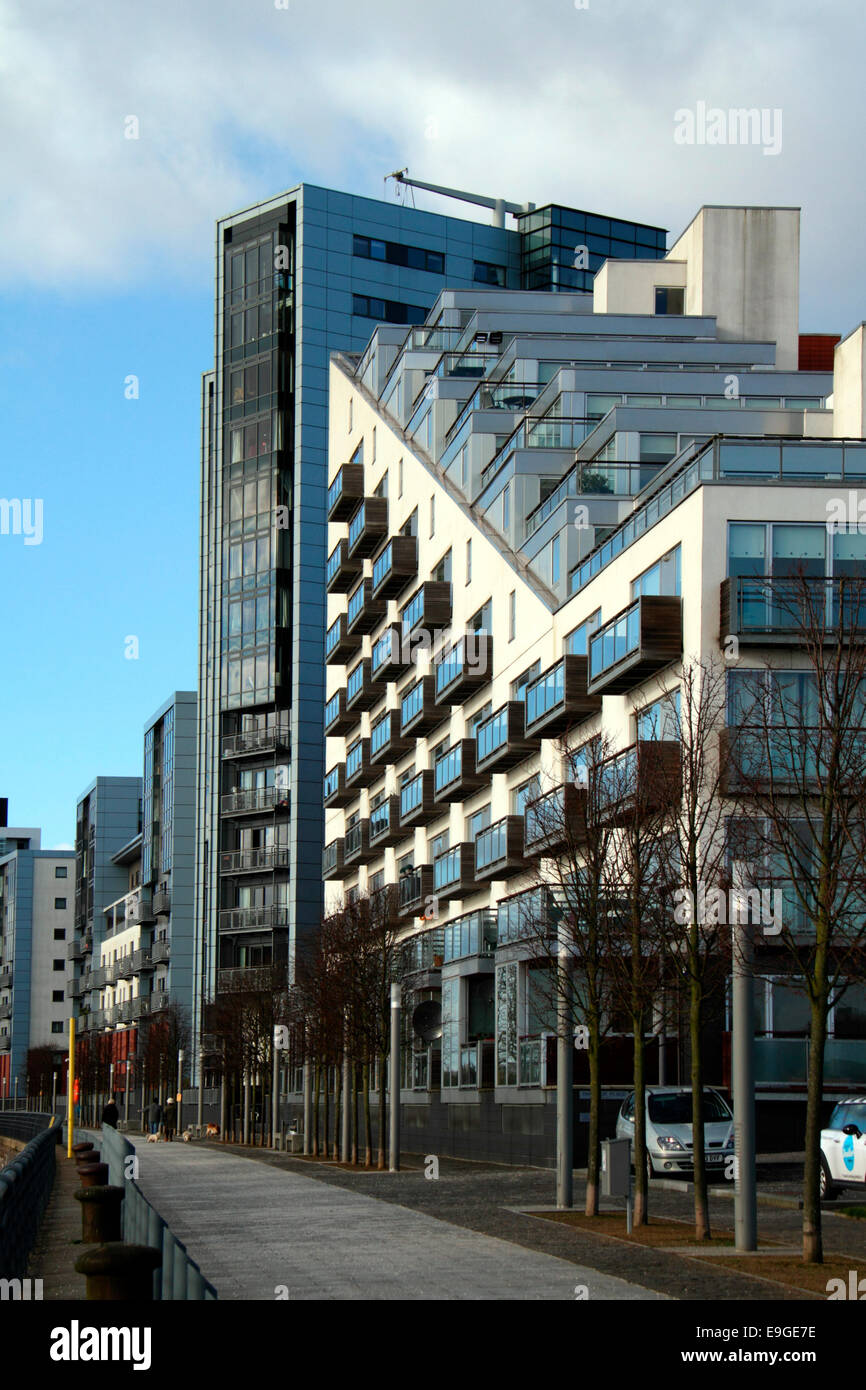 New apartments at Glasgow Harbour development. Part of Clyde riverside
