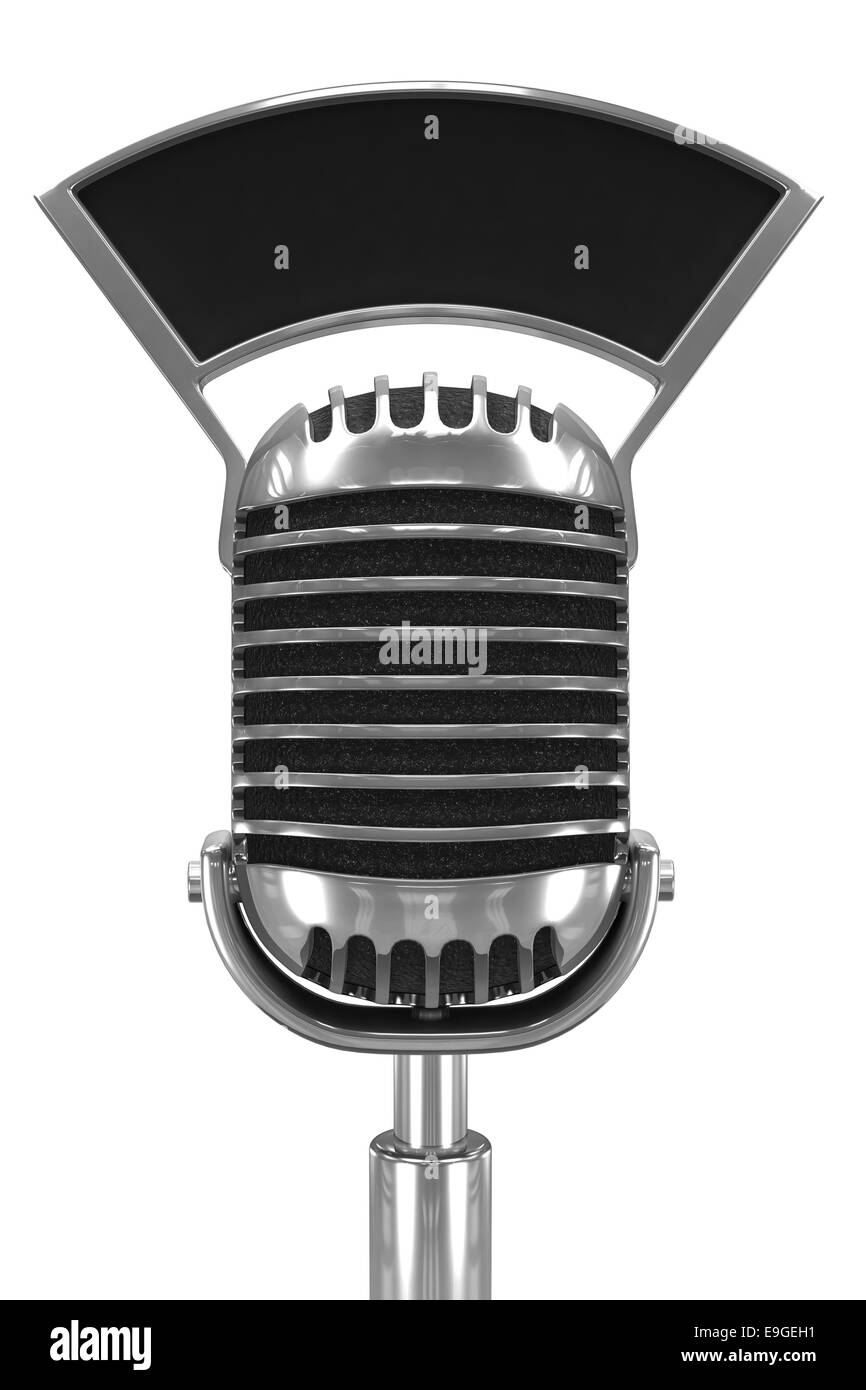 3d render of an old radio microphone Stock Photo