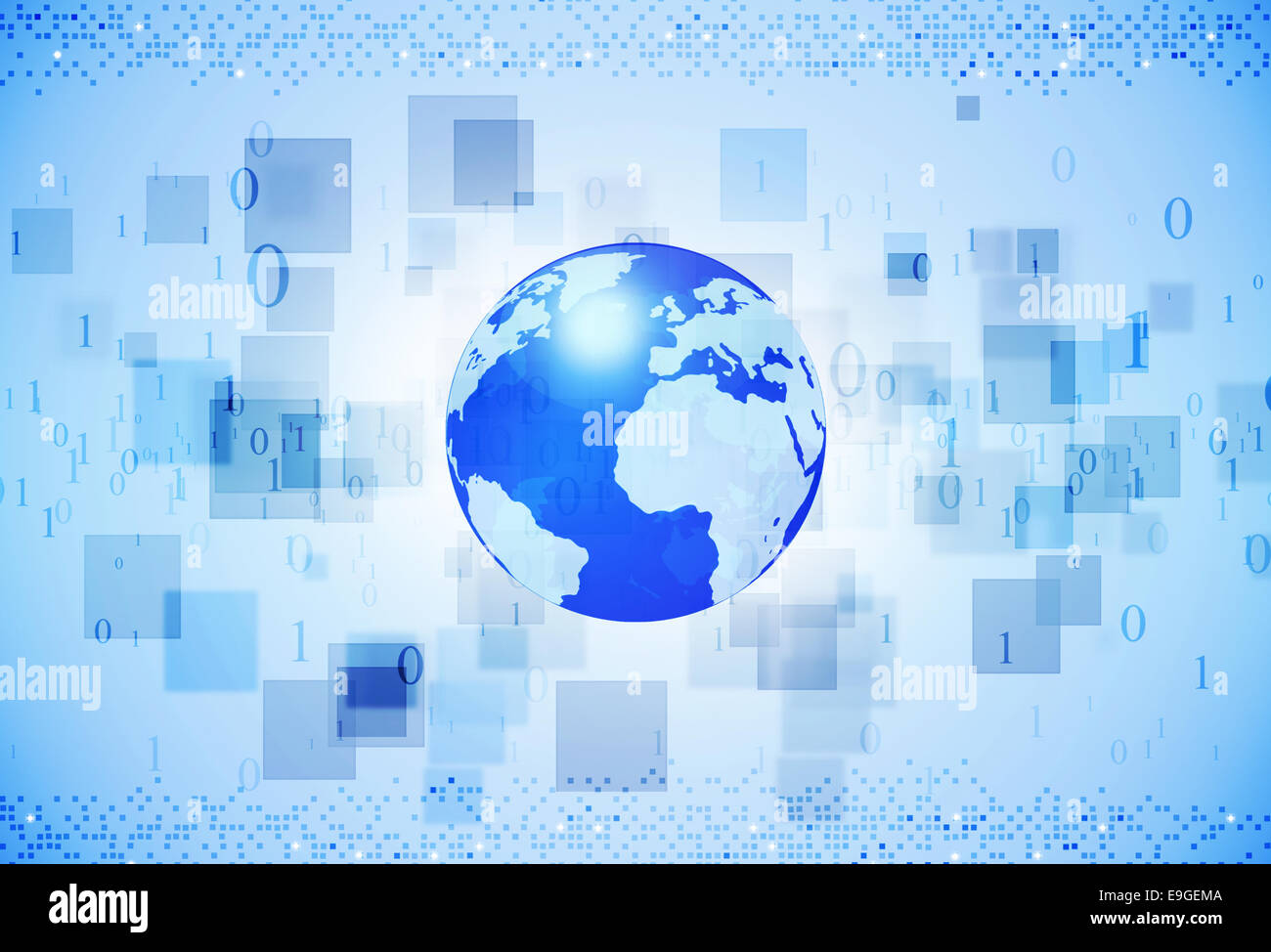 World map binary code numbers hi-res stock photography and images - Alamy