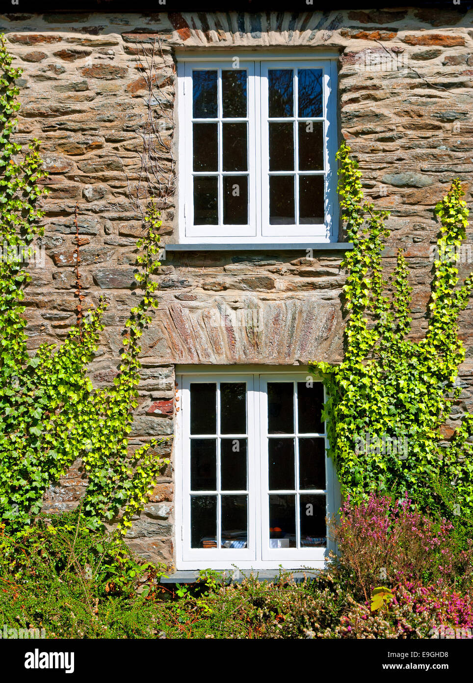old cottage windows Stock Photo