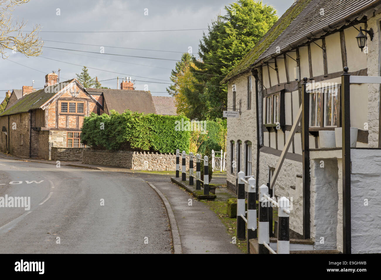 Aston on Clun village in South Shropshire, England, UK Stock Photo