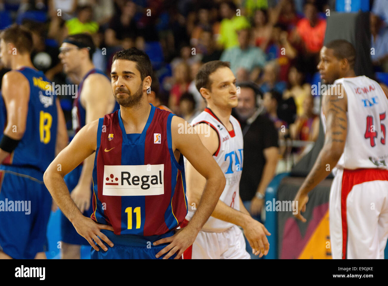 BARCELONA - JUNE 15: Juan Carlos Navarro plays againts TAU Vitoria  basketball team at Palau Blaugrana Stock Photo - Alamy