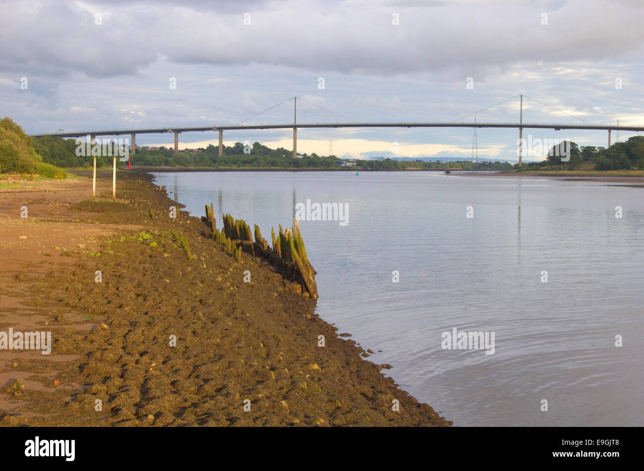 The Erskine Bridge from Bowling in West Dunbartonshire, Scotland Stock Photo Alamy