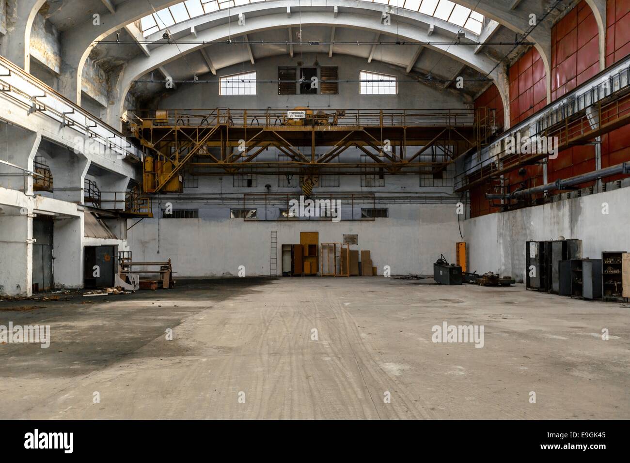 Abandoned industrial interior Stock Photo