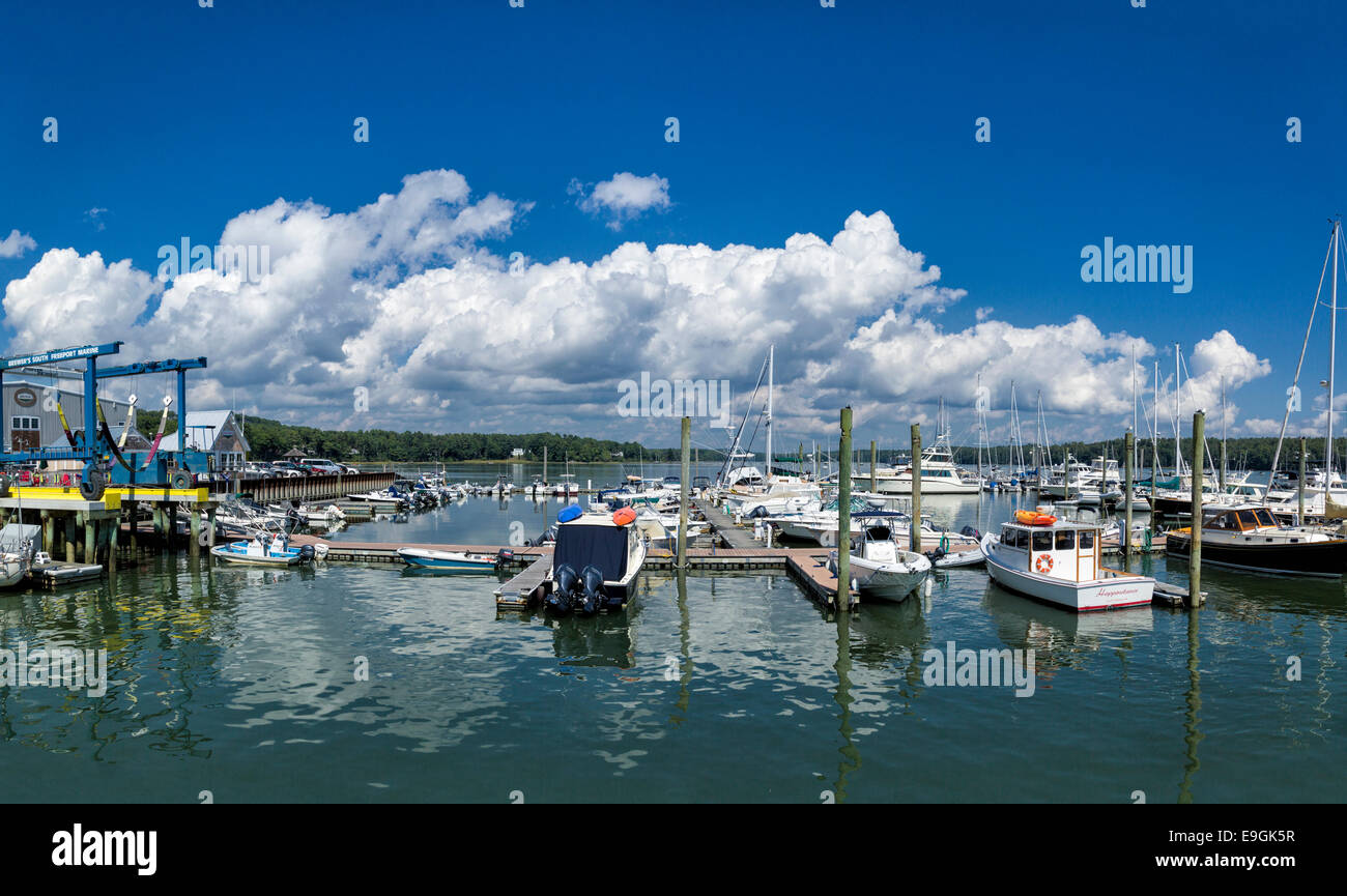Boat harbor in South Freeport, Maine Stock Photo Alamy