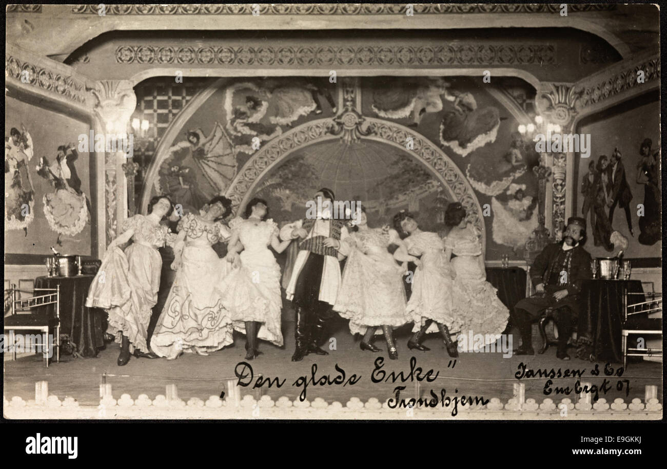 'Den glade Enke' Trondhjem, 1907 Stock Photo