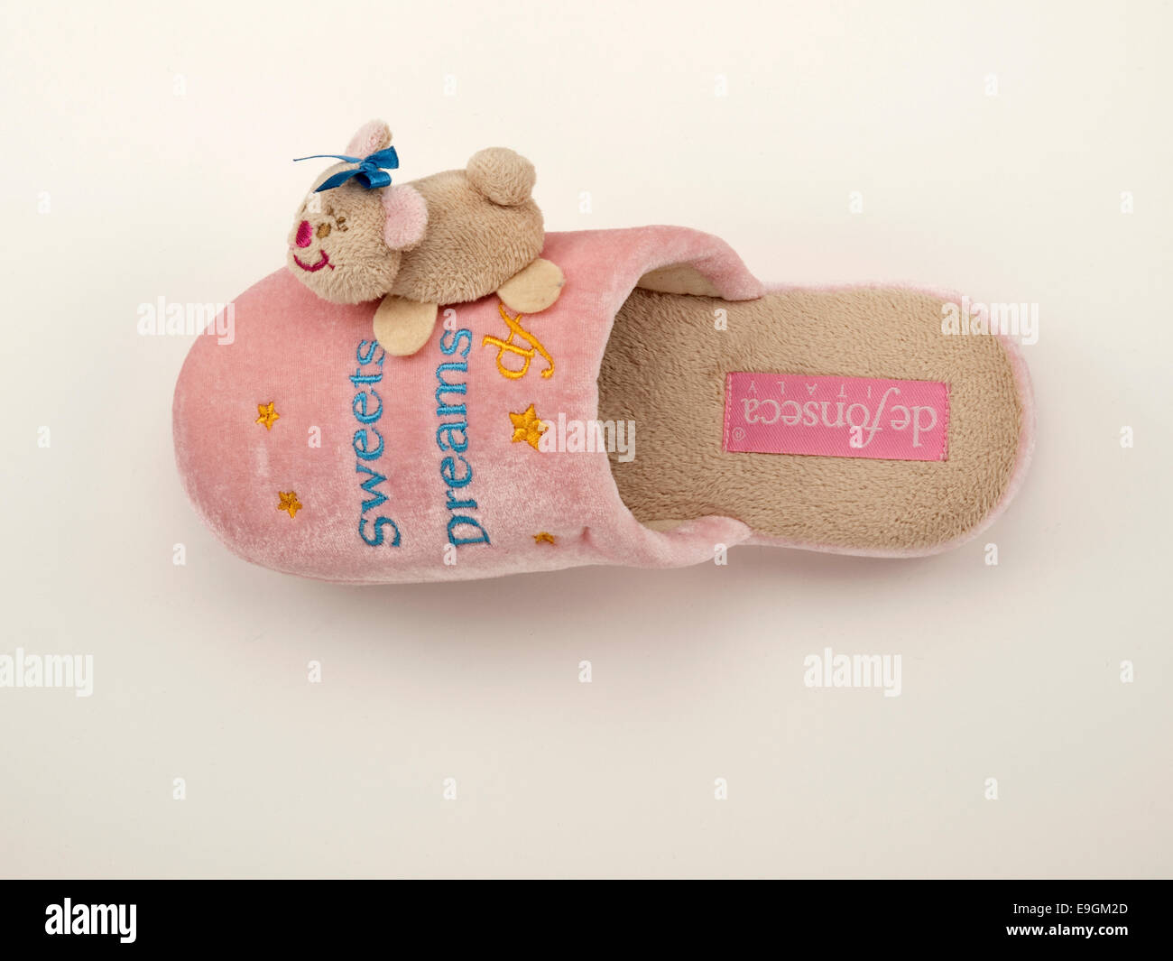 Pink woman's slipper Stock Photo