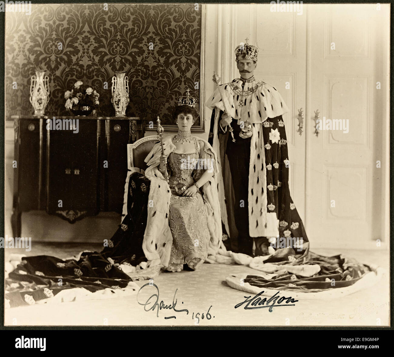 Dronning Maud og Kong Haakon VII / Queen Maud and King Haakon VII, 1906  Stock Photo - Alamy